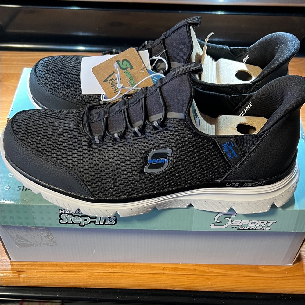 Skechers Black and White Men's Sneakers